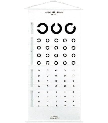 Amazon.co.jp: ABCD 視力検査表 縦76cm×横35cm 合成紙 視力表 : 産業